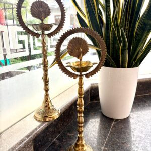 Peacock Brass Deepams