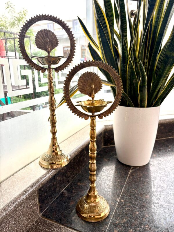 Peacock Brass Deepams