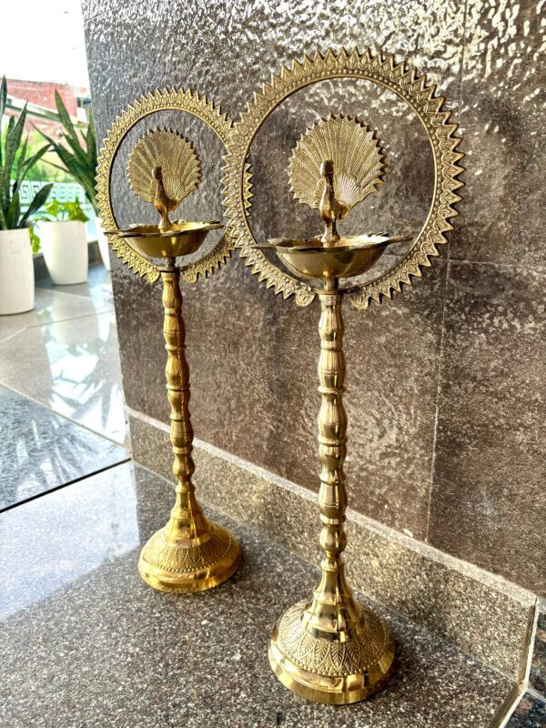 Peacock Brass Deepams