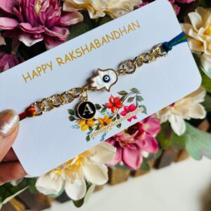 Hamsa Initial Chain Rakhi
