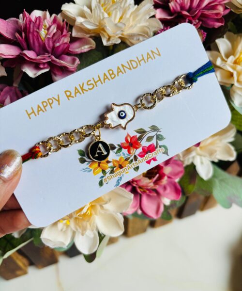 Hamsa Initial Chain Rakhi