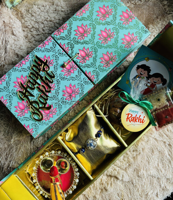 Lotus Theme Rakhi Hamper