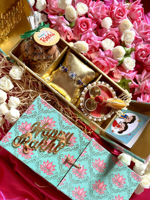 Lotus Theme Rakhi Hamper