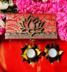 Lotus Brocade Candle Hamper