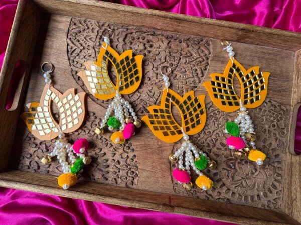 Lotus Mirror Danglers