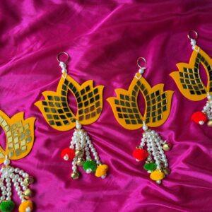 Lotus Mirror Danglers