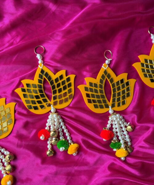 Lotus Mirror Danglers