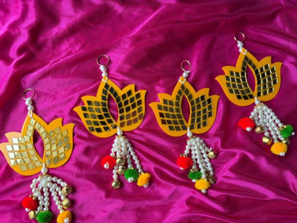 Lotus Mirror Danglers