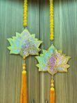 Mirror Work Lotus Hanging Pair