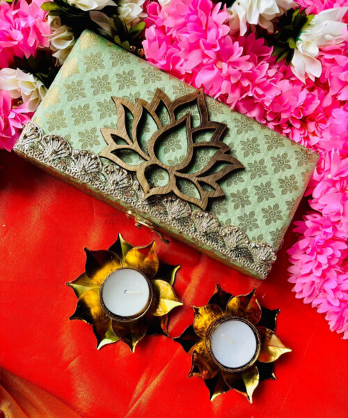 Lotus Brocade Candle Hamper