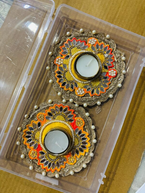 Gota work  Tlight Holder