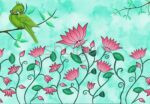 Parrot  Lotus Backdrop B