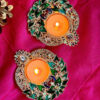 Peacock Kundan Candle holder