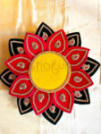 Flat Lotus  Singhasan Red