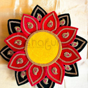 Flat Lotus  Singhasan Red