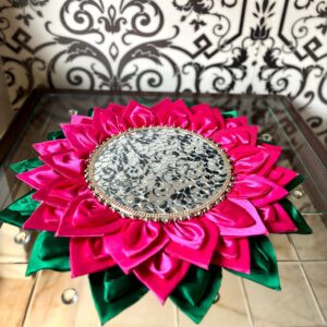 Mirror Work  Lotus  Singhasan Flat