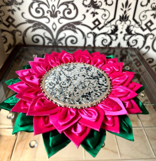 Mirror Work  Lotus  Singhasan Flat