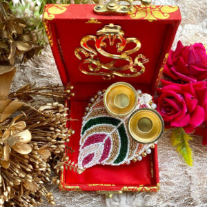 Leaf Haldi Kumkum Platter With Box