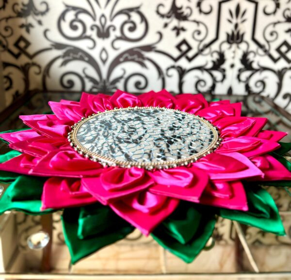 Mirror Work  Lotus  Singhasan Flat