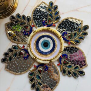 Peacock Mirror work  Rangoli