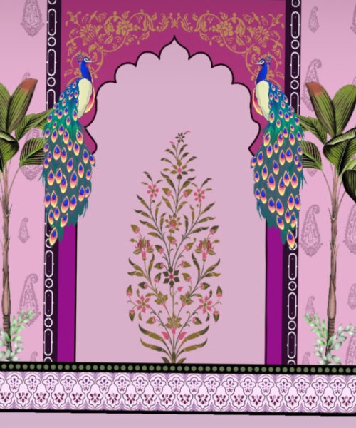 Purple Peacock Backdrop