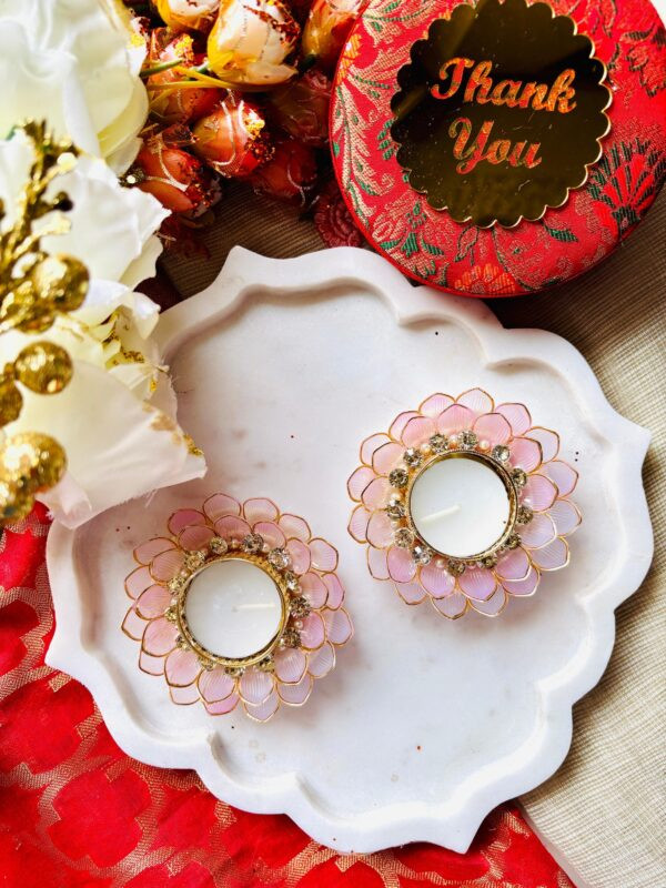 Pink Pearl Diya Box