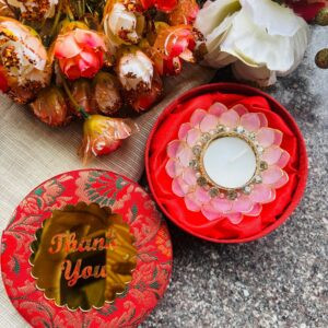 Pink Pearl Diya Box