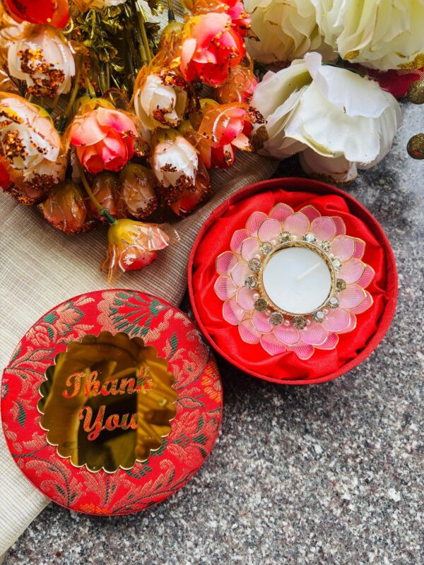 Pink Pearl Diya Box