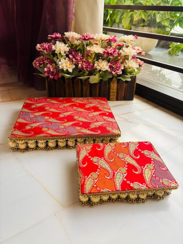 Rectangular Base Platter/Singhasan
