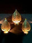 Leaf Metal Diya Set of 5