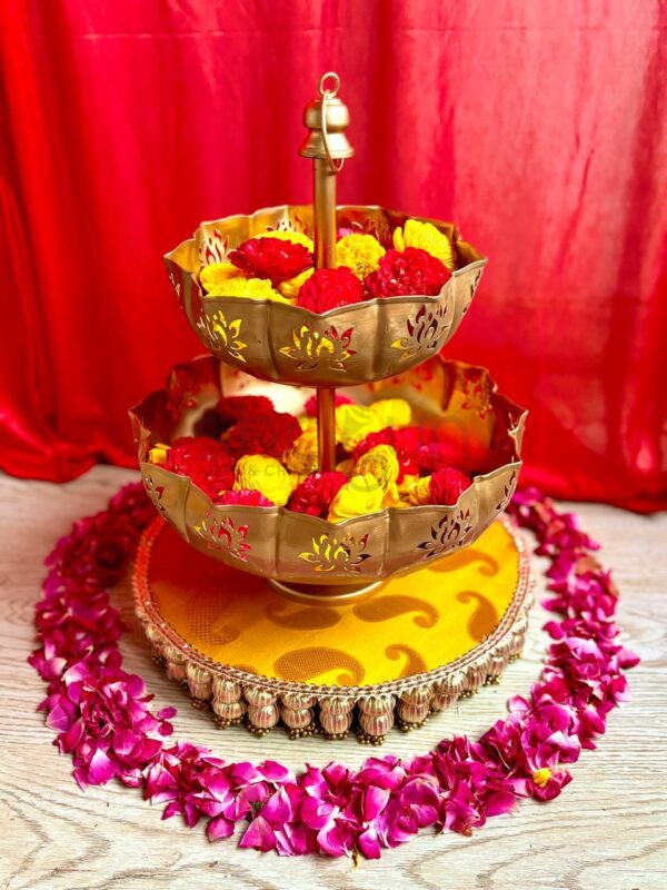 2 Tier Lotus Bowl Urli