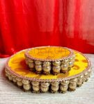 Yellow Base Platter/Singhasan