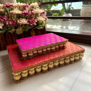 Rectangular Base Platter/Singhasan
