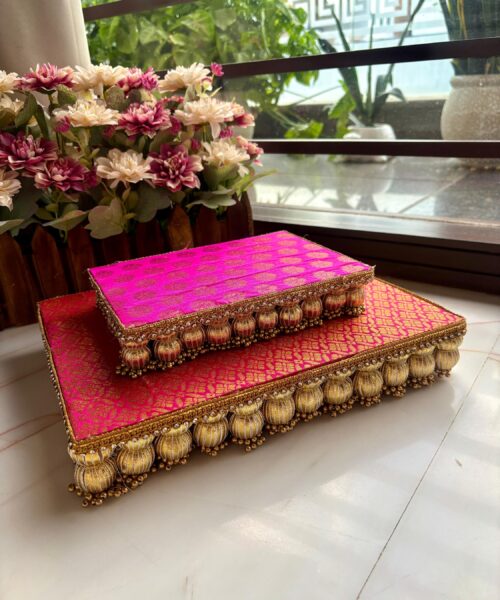 Rectangular Base Platter/Singhasan
