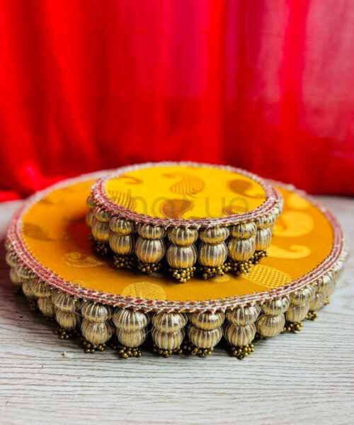 Yellow Base Platter/Singhasan