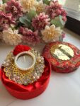 Red Pearl Diya Box