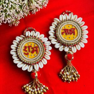 Shell Shubh Labh hanging Red