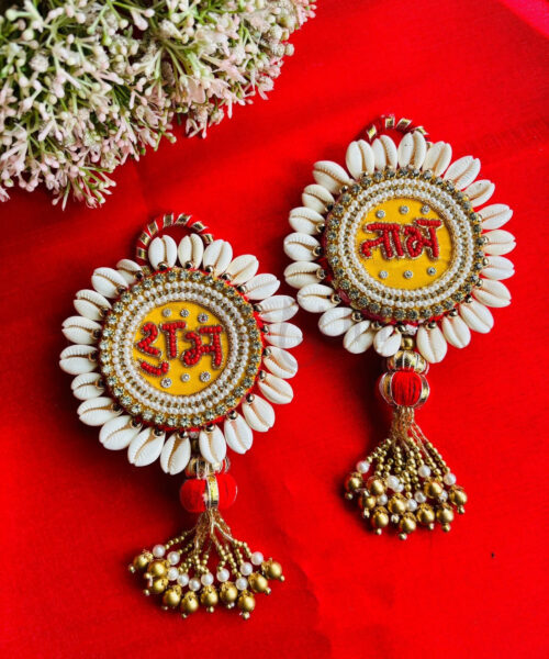 Shell Shubh Labh hanging Red