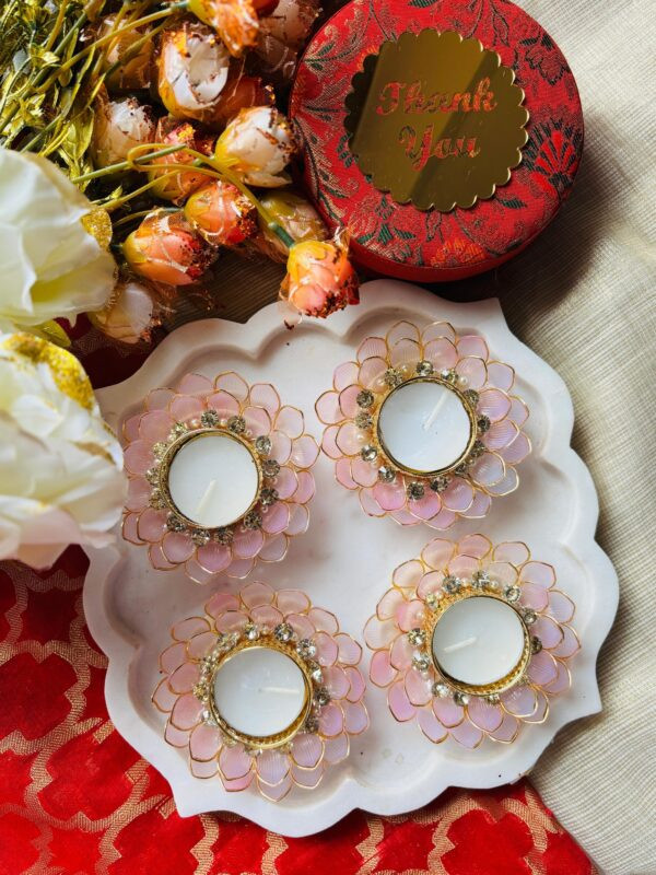 Pink Pearl Diya Box