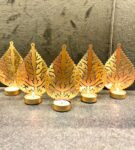 Leaf Metal Diya Set of 5