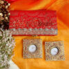 Kundan Square Candles With Box