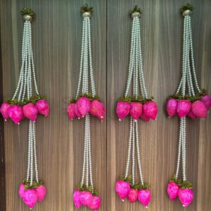 Lotus Bud Pearl Hangings Pink