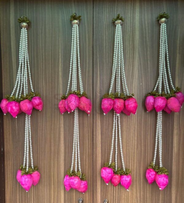 Lotus Bud Pearl Hangings Pink