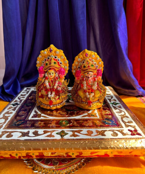 Lakshmi Ganesha Idol 4  inches