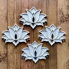 Lotus Rangoli Stencils with glitters Set