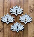 Lotus Rangoli Stencils with glitters Set