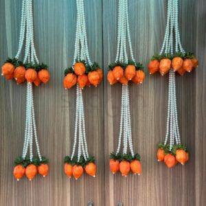 Lotus Bud Pearl Hangings Orange