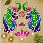 DIY Mayura  Rangoli Mat