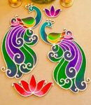 DIY Mayura  Rangoli Mat