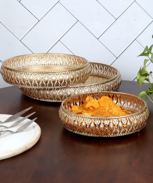 Cutwork Tray set 3 Pcs